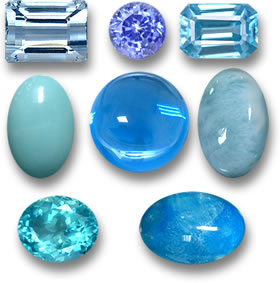 Pedras preciosas azuis legais