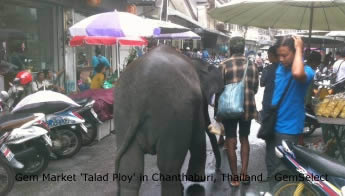 Mercado de joias de Chanthaburi