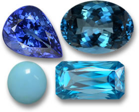 Pedras de nascimento de dezembro: turquesa, tanzanita, topázio azul e zircão azul