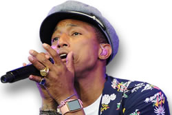 Anéis e pulseiras de pedras preciosas de Pharrell