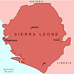 Mapa da Serra Leoa