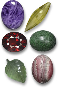 Pedras preciosas facetadas, esculpidas e cabochão por menos de US$ 50