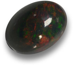 Pedra preciosa de opala preta multicolorida