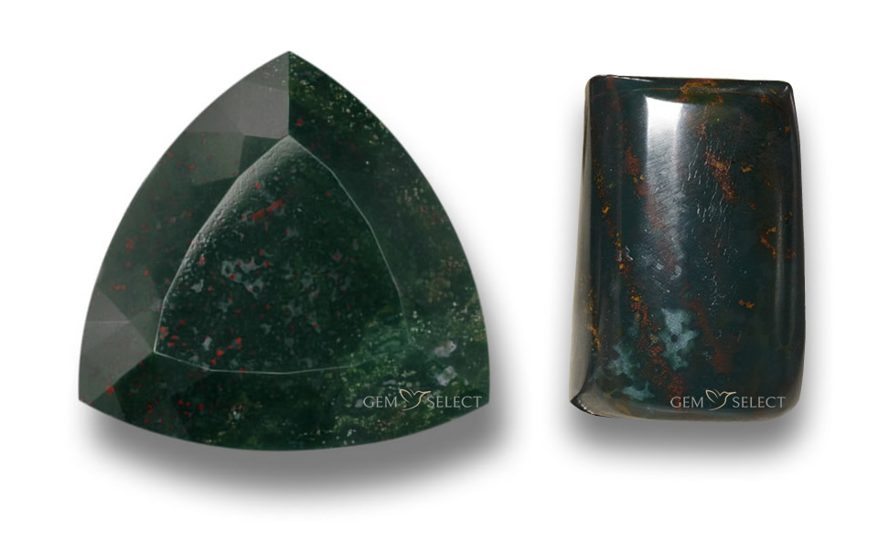 Duas pedras preciosas Bloodstone da GemSelect - imagem grande