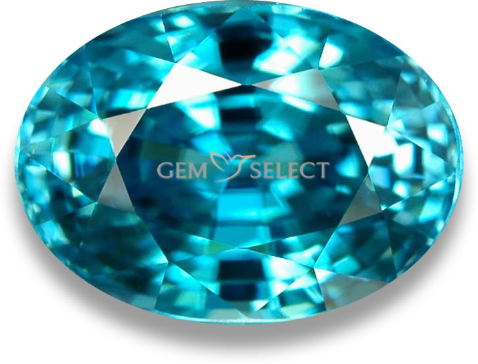 Pedra preciosa de zircônia azul da GemSelect - Imagem grande
