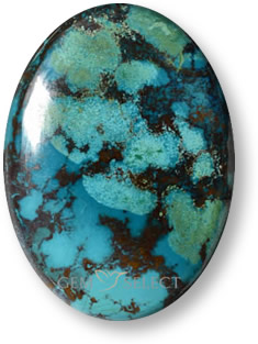 Pedra preciosa crisocola multicolorida