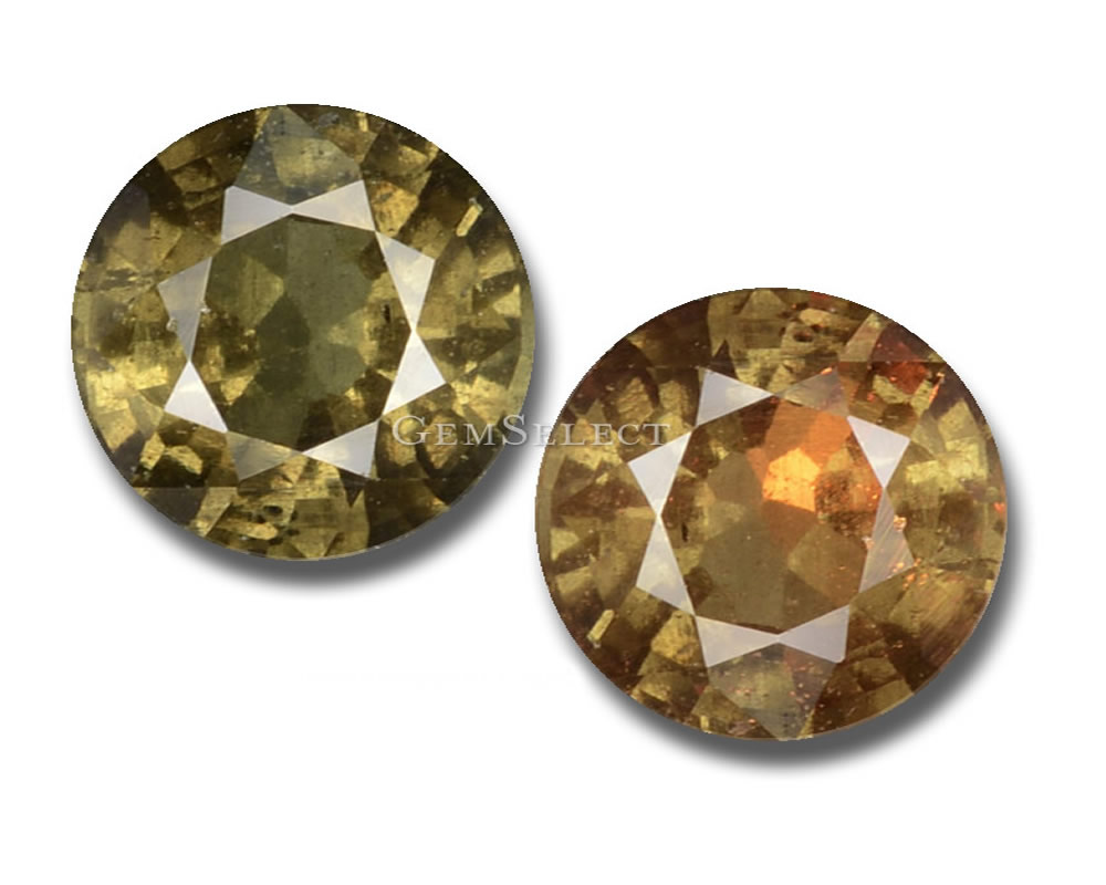 Pedras preciosas de granada que mudam de cor da GemSelect