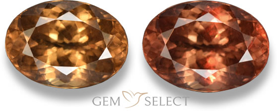 Pedras preciosas granada com mudança de cor da GemSelect - imagem grande