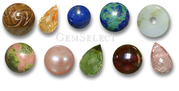 Grânulos de pedras preciosas coloridas da GemSelect