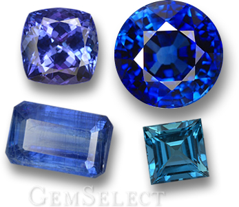 Pedras Preciosas Azuis - Tanzanita, Safira, Cianita e Topázio Azul