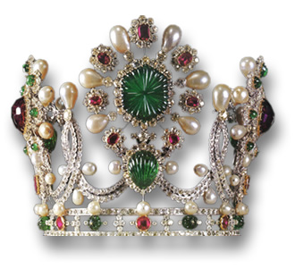 Coroa incrustada de joias
