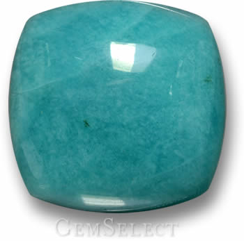 Cabochão de Amazonita em Forma de Almofada