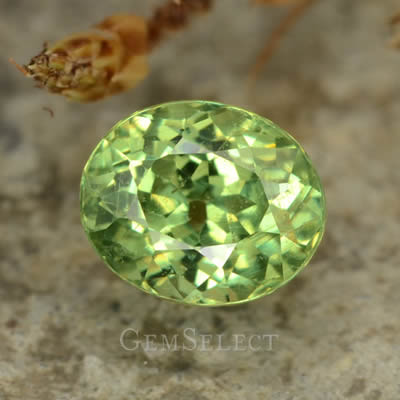 Gema Demantoid Garnet com Inclusões Naturais