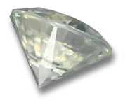 Pedra preciosa redonda com lapidação de diamante
