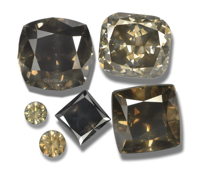 Uma coleção de pedras preciosas de diamante de cores extravagantes da GemSelect - imagem grande