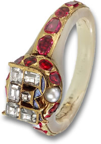O anel de medalhão de damas da rainha Elizabeth I