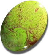 Verde Gaspeite Cabochão