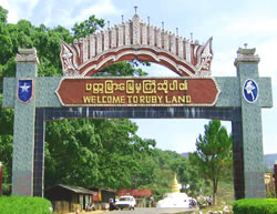 A porta de entrada para Mogok, Ruby Land