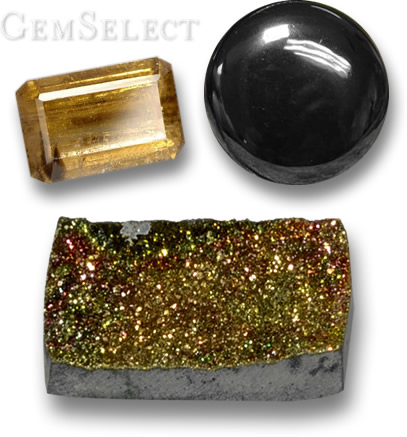 Cassiterite, Hematite & Rainbow Pyrite - Gems With a High Specific Gravity