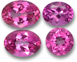 Gemas de topázio rosa místico