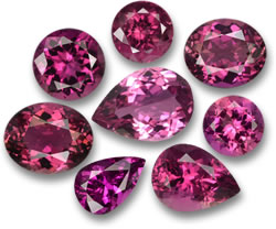 Gemas de Turmalina Rosa