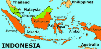 Mapa da Indonésia