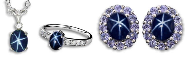 Idéias de design de joias de safira estrela - imagem média