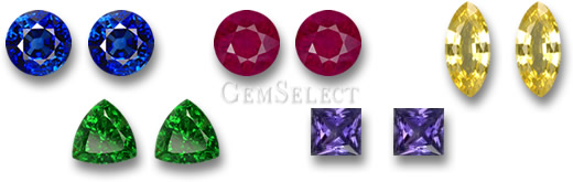 Combinando pares de pedras preciosas na GemSelect