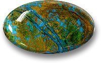 Cabochão Crisocola Multicolorido