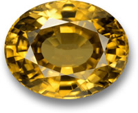 Pedra preciosa de zircão dourado de 22 quilates