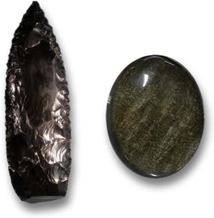 Lâmina Obsidiana e Pedra Preciosa