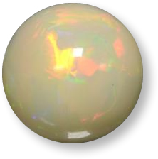 Pedra preciosa opala multicolorida