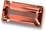 Pedra preciosa turmalina laranja-rosa