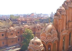 Jaipur, a Cidade Rosa vista do Palácio dos Ventos