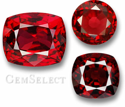 Gemas de espinélio vermelho