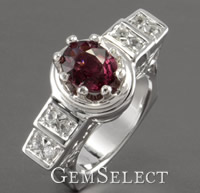 anel rodolita granada Garnet Gemstone Rings