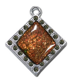 Rhomboid Ammolite Pendant