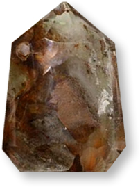 Pedra preciosa de quartzo rutílico multicolorido
