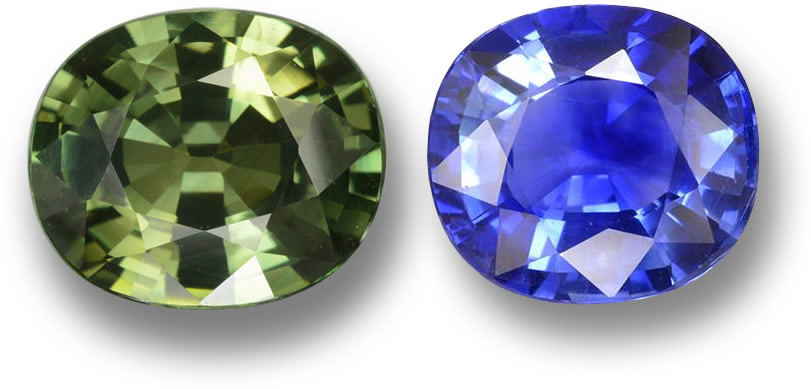 Duas pedras preciosas de safira da GemSelect - imagem grande