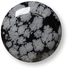 Pedra preciosa de obsidiana de floco de neve multicolorido