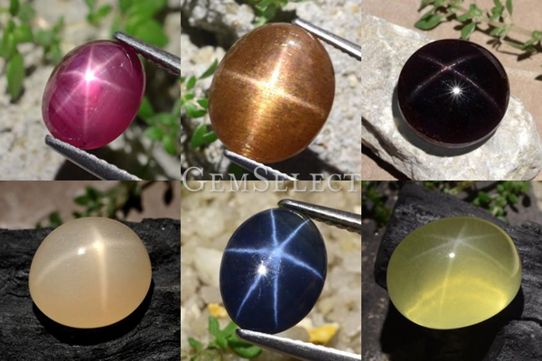 Pedras preciosas naturais da estrela