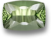 Pedra preciosa Tashmarine com corte côncavo Diopside