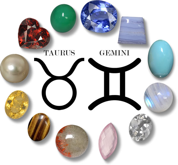 Pedras preciosas de Touro e Gêmeos da GemSelect - Imagem grande