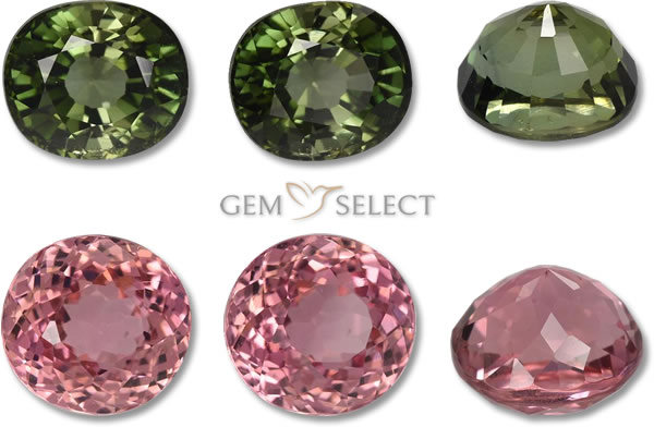 Uma foto de pedras preciosas de turmalina da GemSelect
