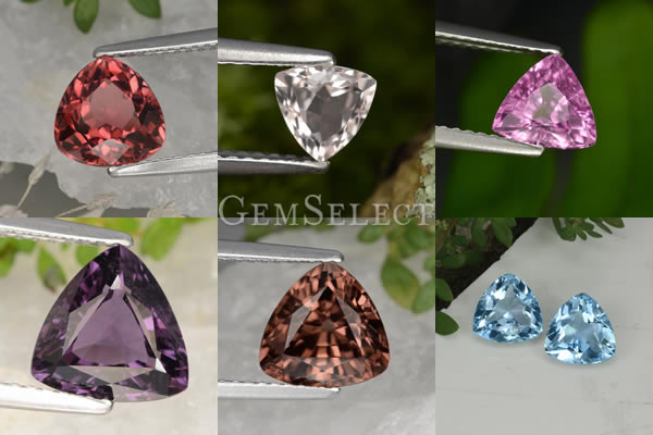 Pedras preciosas de lapidação trilliant da GemSelect