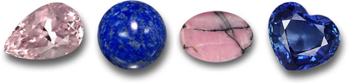 Pedras do Amor Kunzita, Lápis, Rodonita e Safira