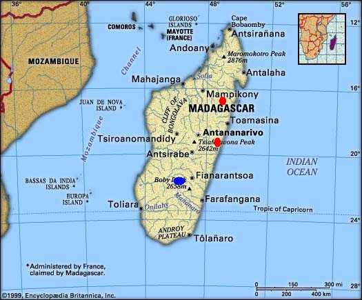 Mapa de Madagáscar