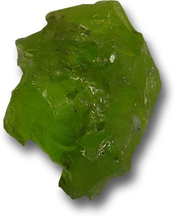 Peridoto Verde Intenso Áspero do Paquistão