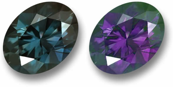 Safira solta com mudança de cor à venda