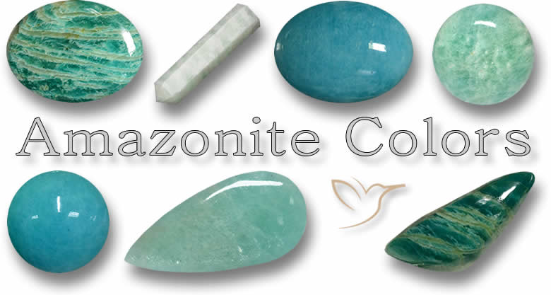 Cores de pedras preciosas Amazonita